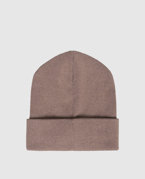 Brunello Cucinelli Коричнева шапка з кашеміру M12163199