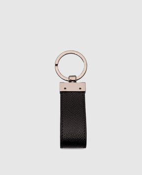 Dolce&Gabbana Чорний шкіряний брелок з логотипом BP1371AG219