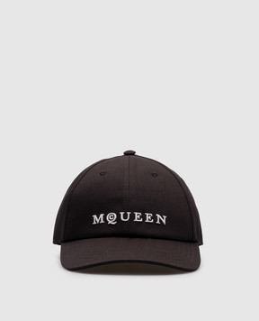 Alexander McQueen Чорна кепка з логотипом 8281824105Q