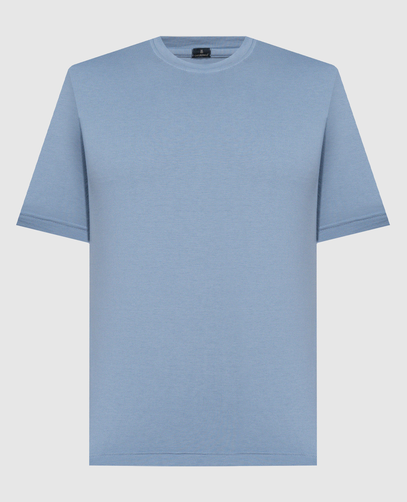 Blue t-shirt with logo patch