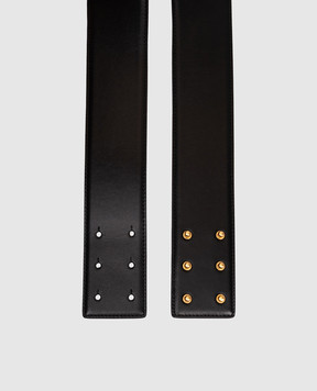 Balmain Чорний шкіряний пояс FN1WJ197LSLX