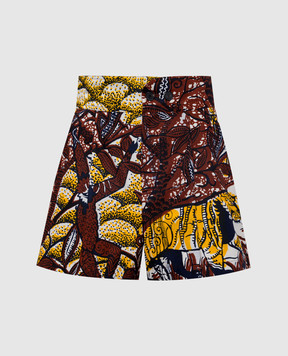 Christian Dior Коричневі шорти в принт Toile de Jouy Tropicalia 011P34A3866