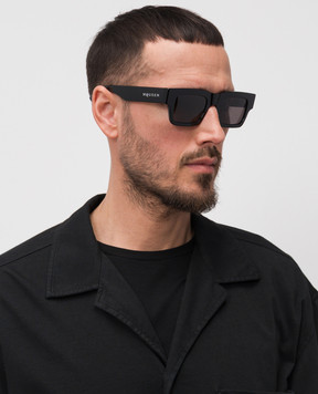 Alexander McQueen Черные очки с принтом логотипа 832526J0749