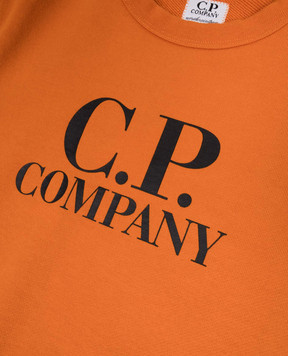 C.P. Company Дитячий помаранчевий світшот з принтом логотипа CUF019LCA7648