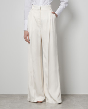 Alexander McQueen Белые брюки клеш 790676QEAFI