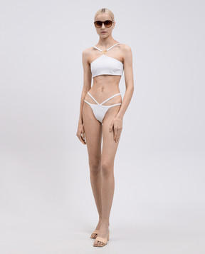 Versace Белые трусики от купальника с эмблемой 10122301A08812