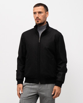 Stefano Ricci Черная куртка из шерсти и кашемира MZJ5300014MA0020
