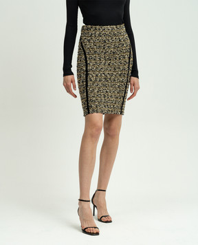 Balmain Золотиста твідова спідниця з люрексом BF0LC004KF16