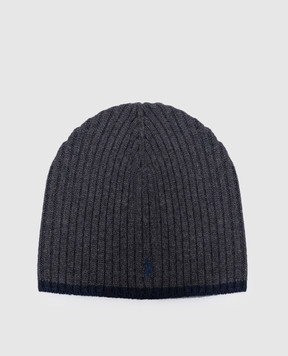 Ralph Lauren Дитяча сіра шапка з вовни з вишивкою емблеми 322671110