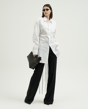 Ann Demeulemeester Біла сорочка з ремінцями 2401WSH22FA028