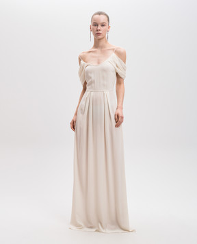 Vionnet Белое платье макси из шелка ABVAE13066T1003