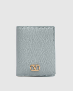 Valentino Зелене шкіряне портмоне з логотипом 6W2P0AJ5SNP