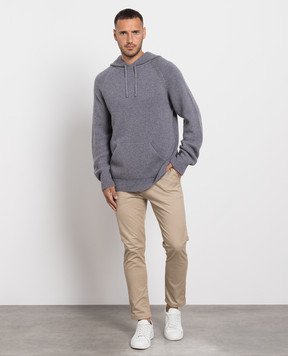 Cashmere&Whiskey Серые худи из кашемира MU8651305341R3XL