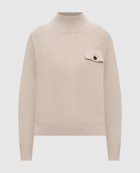 Brunello Cucinelli Бежевий светр з кашеміру M12203414
