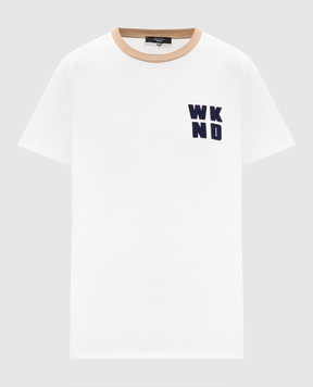 Max Mara Weekend Біла футболка VELLO з фактурною аплікацією логотипа VELLO