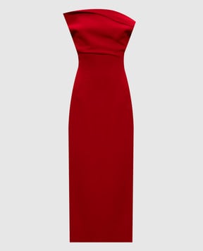 Magda Butrym Червона сукня міді з вовни з відртими плечима DRESS14258925