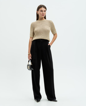 Max Mara Золотистий топ FASTO з люрексом FASTO