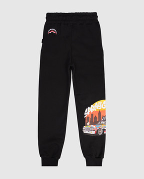 Sprayground Детские утепленные черные джогеры Vandals Squad SPY1348G
