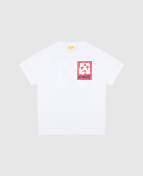 Off-White Детская футболка с принтом логотипа OBAA002S25JER008