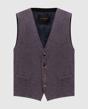 Officina 36 Жилет з вовною в клітинку GILET127NANDO