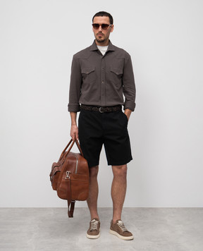 Brunello Cucinelli Белая футболка с леном MW8357427