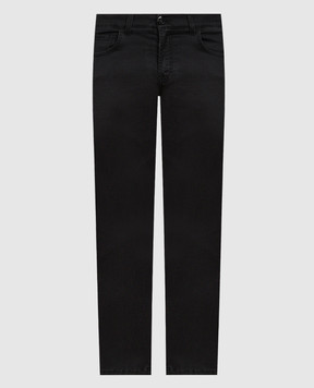 Stefano Ricci Черные джинсы с монограммой логотипа MFT41S1020Z901BK