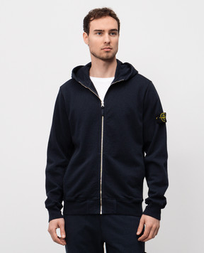 Stone Island Синяя спортивная куртка с логотипом K1S156100021S0060
