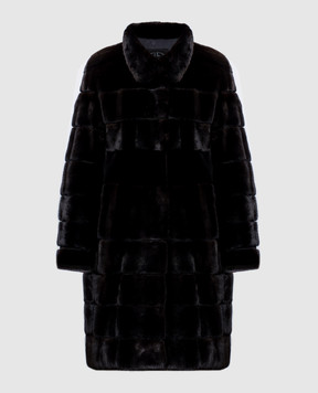 Giuliana Teso Коричнева шуба з хутра норки 12F1171Ab