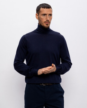 Brunello Cucinelli Синий гольф из шерсти и кашемира M2400103