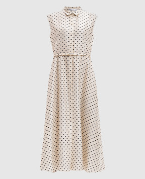 Christian Dior Бежева сукня-сорочка із шовку 141R58A7642