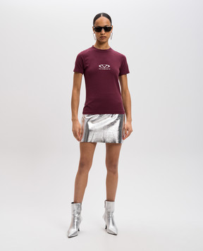 Vetements Бордова футболка з принтом логотипа MA66TR600R