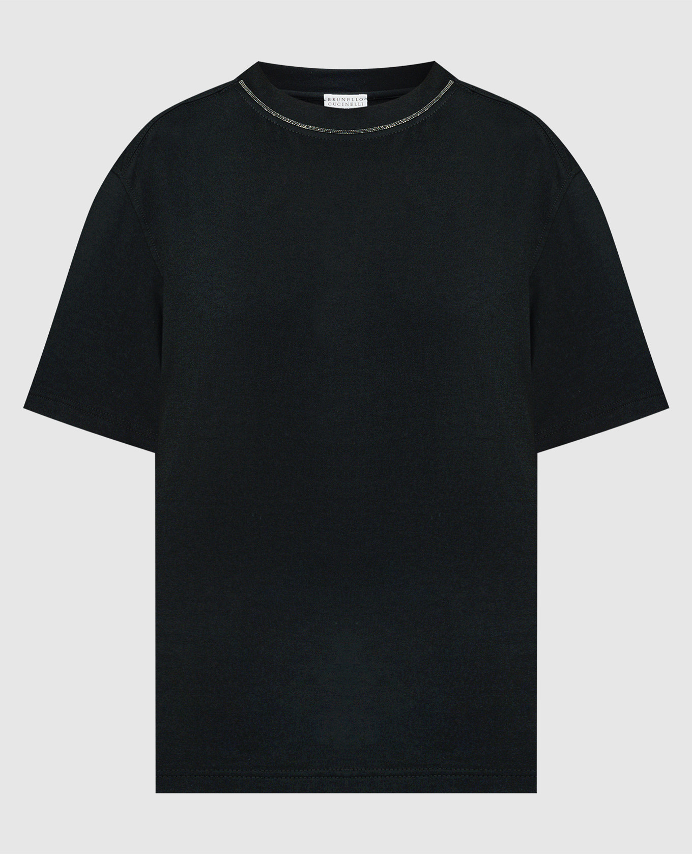 Черная футболка с цепочкой мониль