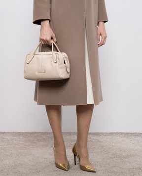 Gianni Chiarini Бежева шкіряна сумка Emily з логотипом BS11300COMMGRN