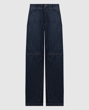 Brunello Cucinelli Сині джинси з люрексом ML161P5879