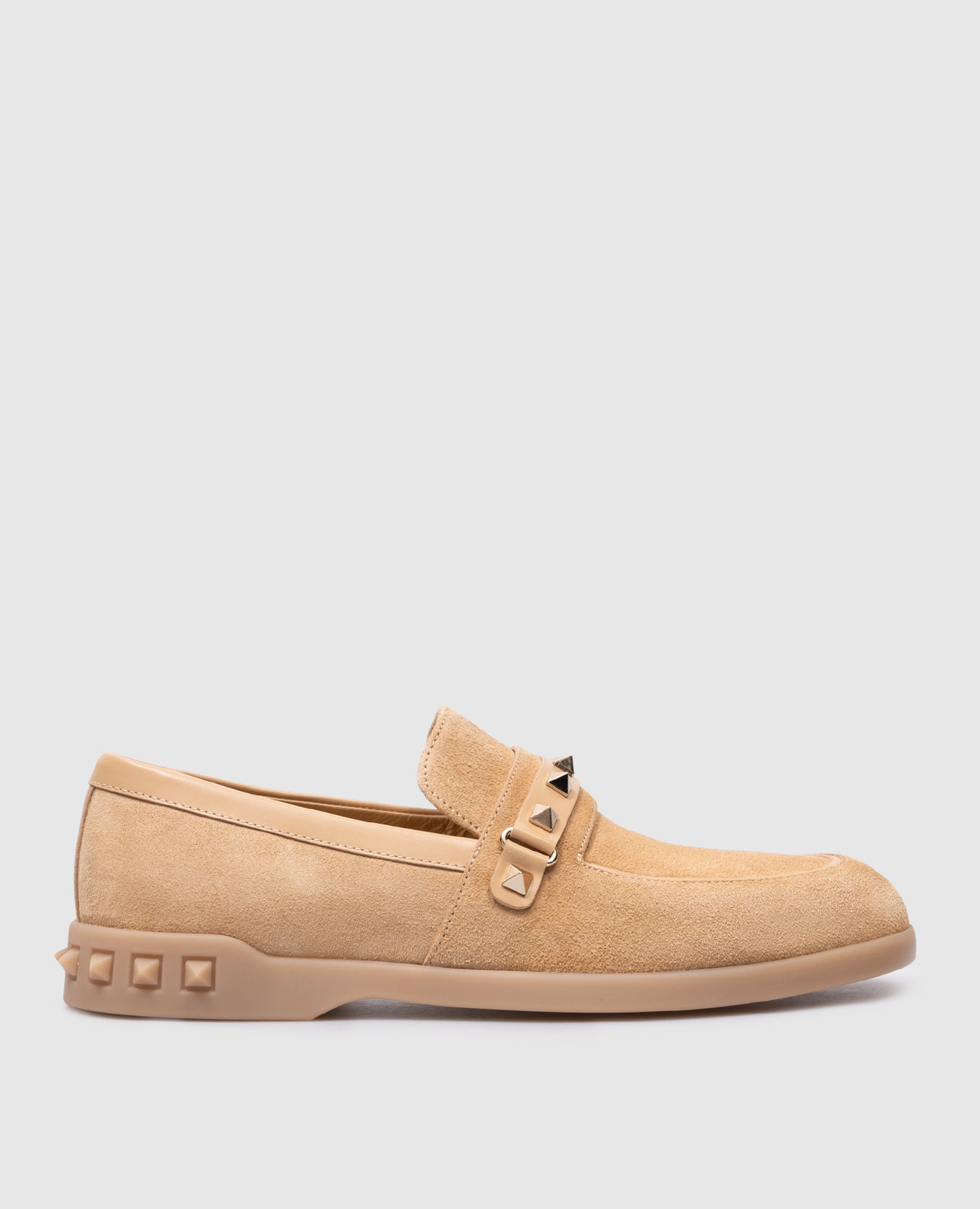

Коричневые замшевые лоферы Leisure Flows Rockstud, Коричневый, Лоферы