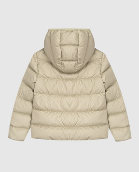 Moncler ENFANT Дитяча зелена пухова куртка з нашивкою логотипа K29541A0004054AQE1214