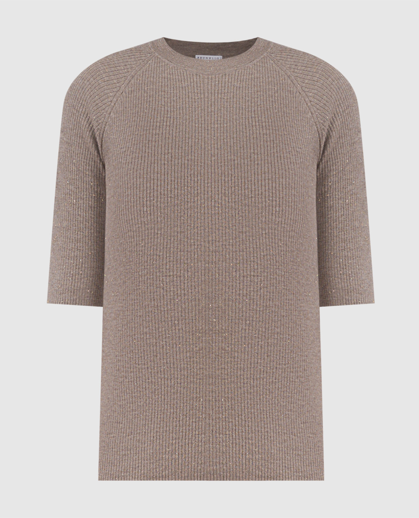 

Бежевый топ с кашемиром с люрексом, Топы