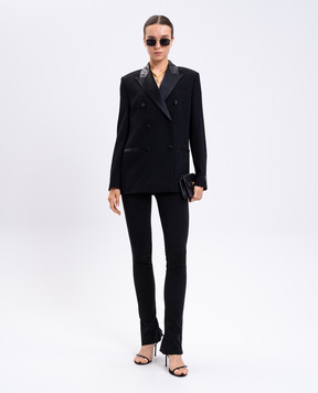 Versace Чорний двобортний жакет з вовни 10201161A14592