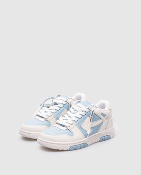 Off-White Блакитні шкіряні кросівки Out OF Office OWIA259C99LEA014