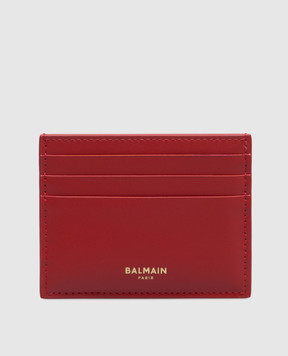 Balmain Червоний шкіряний картхолдер B-Buzz DN1MA195LAVE