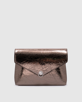 Gianni Chiarini Коричневая кожаная сумка Corallo с эффектом металлик BS10844ARAMIS