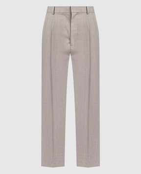 Victoria Beckham Розовые брюки из шерсти 1124WTR005125B