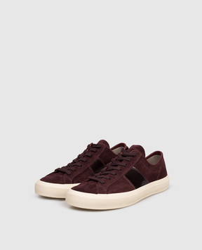 Tom Ford Бордові замшеві кеди CEMBRIDGE J0974LCL046N