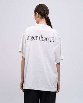 Balenciaga Белая футболка с принтом 831305TSVH9