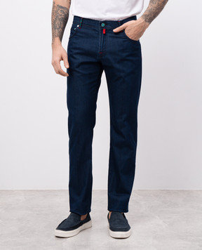 Kiton Синие джинсы с логотип патч UPNJSK0620F