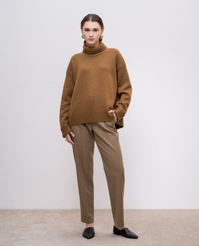Jil Sander Коричневий светр з кашеміром J02GP0035J13203