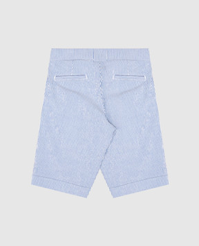 Balmain Детские синие шорты в полоску BW6R69P0487410
