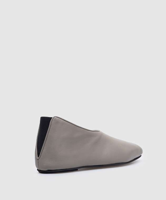 Lou Lou Studio Сірі шкіряні балетки RACHEL на хутрі RACHEL зображення 3