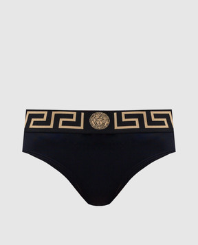 Versace Чорні трусики від купальника Greca ABD01093A232185