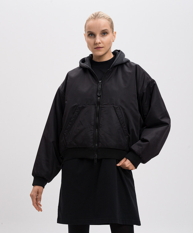 b*い様 BALENCIAGA city series bomber Мужской черный пуховик BALENCIAGA купить в интернет-магазине